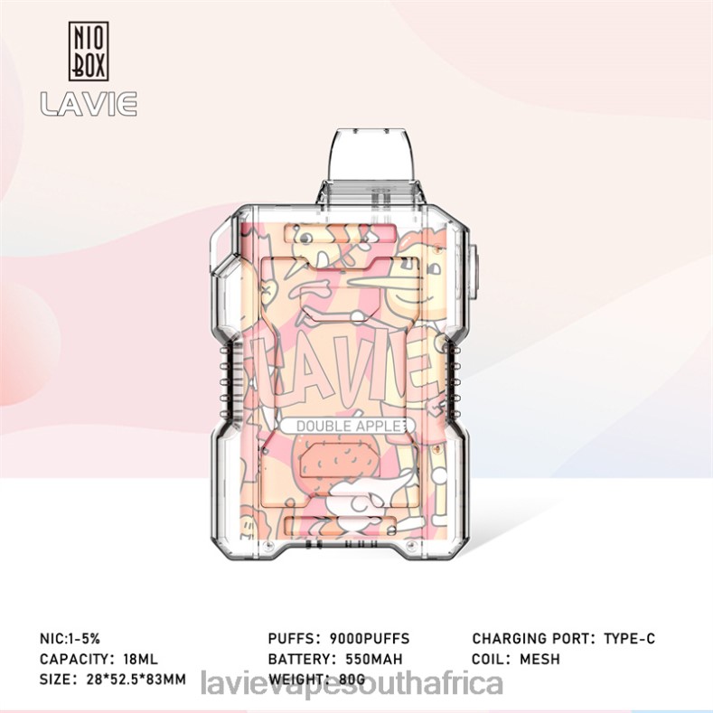 LAVIE E Cigarette - LAVIE NIO BOX 9000 Puffs Double Apple VNZRX195
