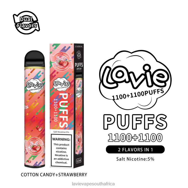 LAVIE Vape Price - LAVIE BAR Switch 2200 Puffs Cotton Candy/Strawberry VNZRX293