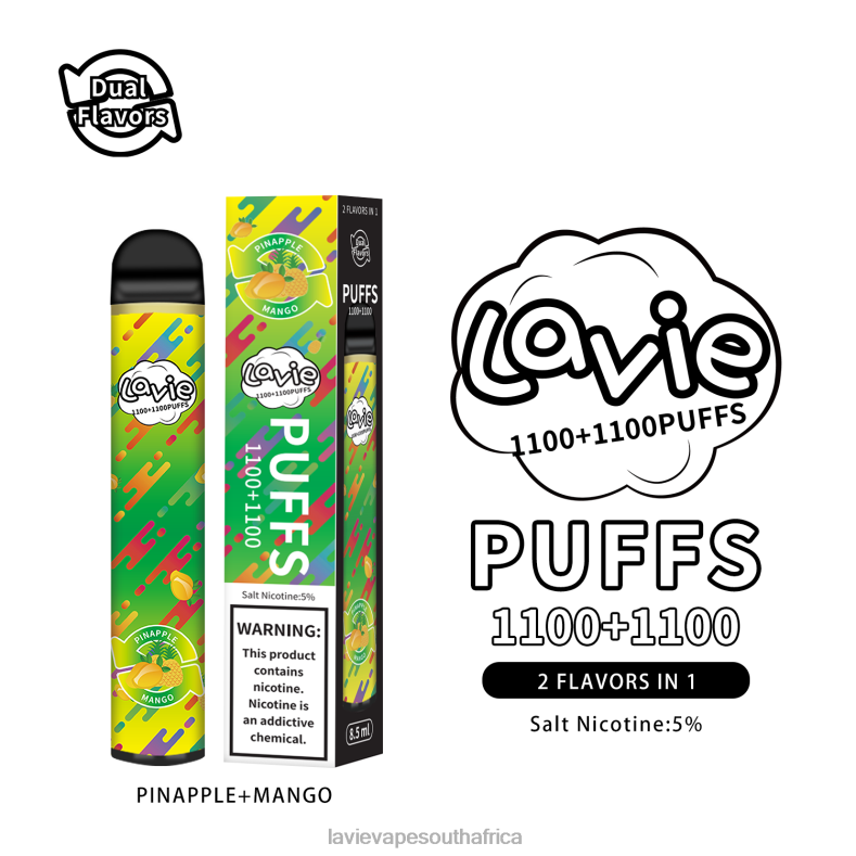 LAVIE Vape Review - LAVIE BAR Switch 2200 Puffs Pinapple/Mango VNZRX296